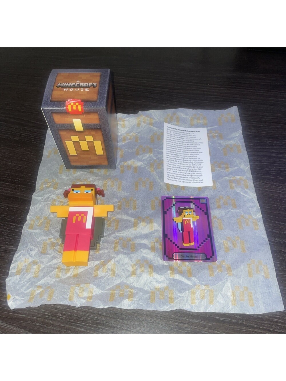2025 McDonald's Minecraft Adult Happy Meal Birdie Wings Unused Code Ships Fast